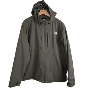 The North Face Windwall Insulated Mens XXL Olive Green Hooded Jacket Waterproof